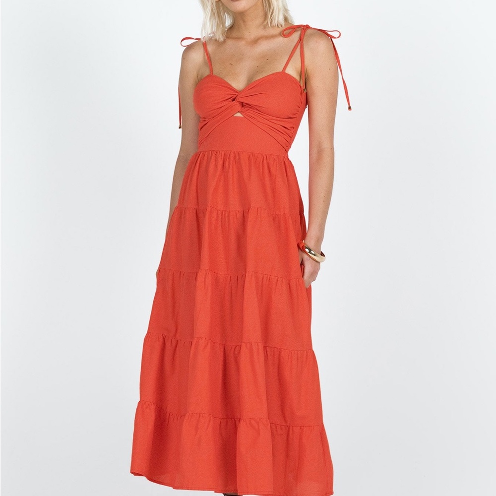 Princess Polly  Red/Orange Maxi Dress